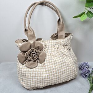 Bueno Tan and Cream Satchel Bag